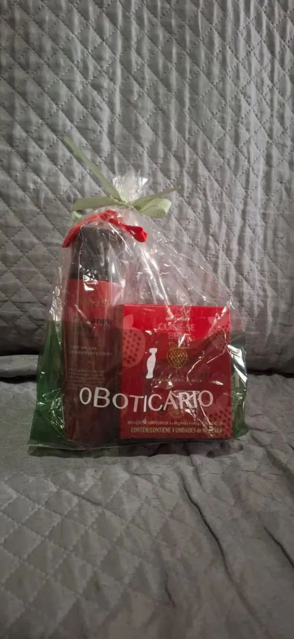 Body Splash morango rubi e sabonete cuide-se bem morango 