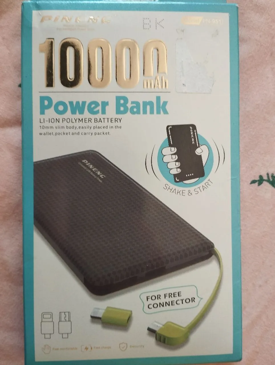 Power Bank 10000mAh com Conector Grátis