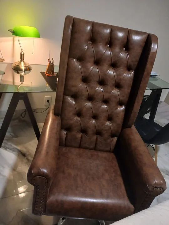 Cadeira de Escritório  Luxo  Couro - Foto 6