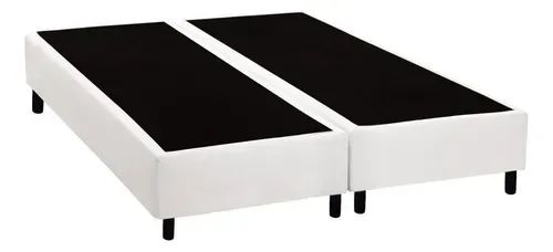 Base Box King Bipartido Blindado Branca - Entrega Rápida! 