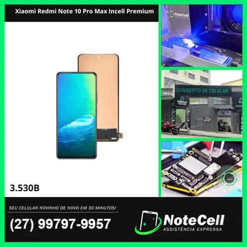 Tela Display Para Xiaomi Redmi Note 10 Pro Max Incell Premium- Instalação Expressa Em 30m!
