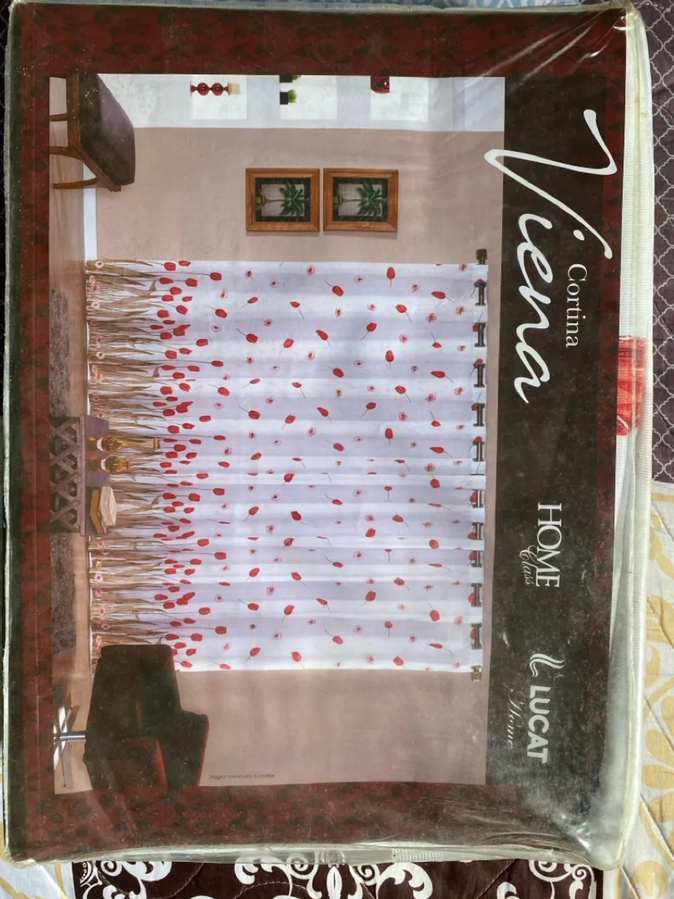 Cortina Viena Floral para Sala ou Quarto