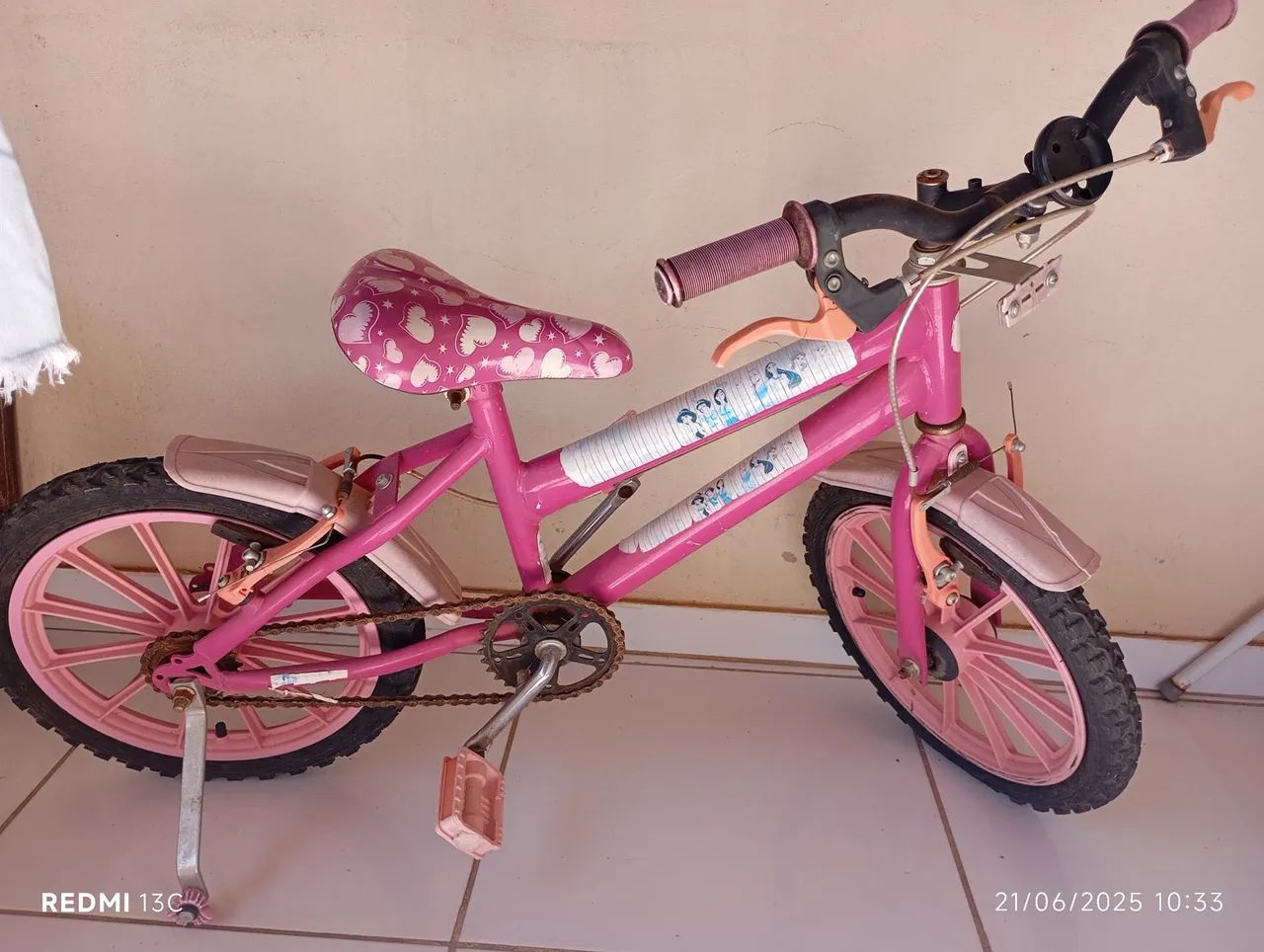 Bicicleta Infantil Rosa com Design Divertido - Foto 2