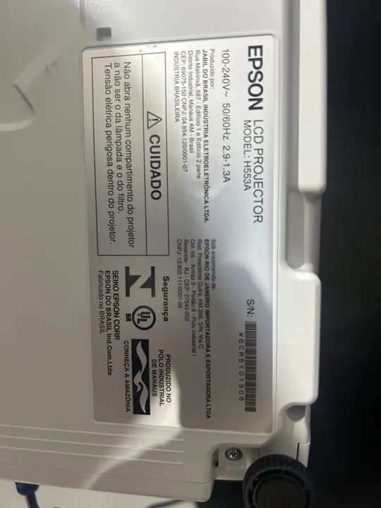 Projetor profissional EPSON LCD H553A - Foto 5