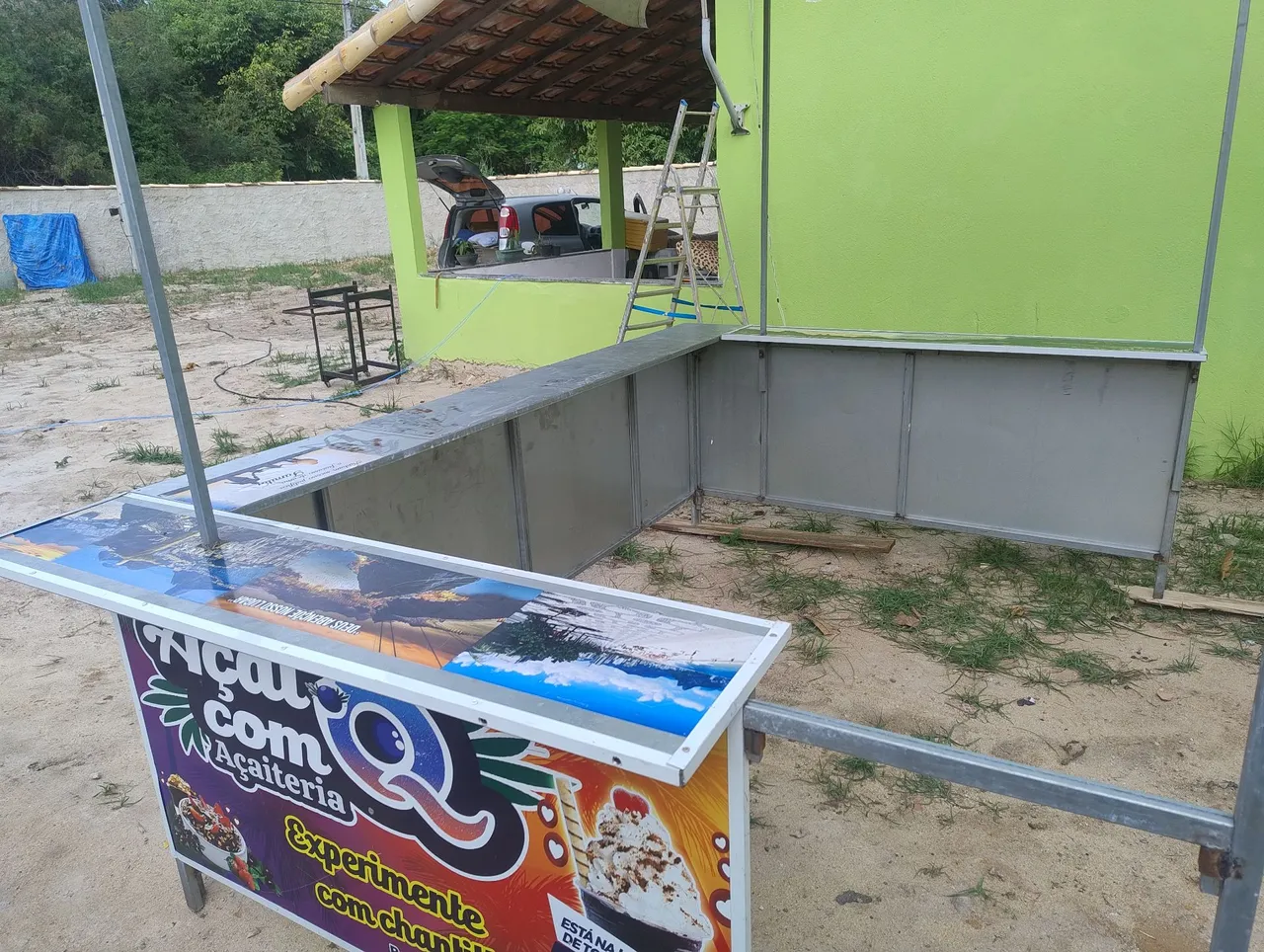 Barraca de Pastel e Caldo de Cana Açaí Completo - Pronto para Vender!