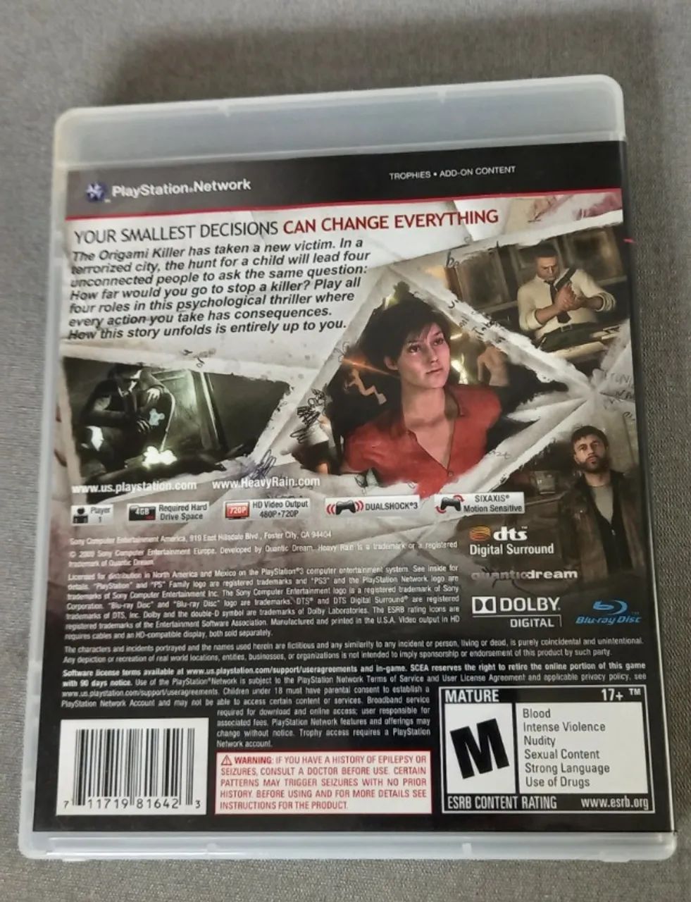 Jogo Heavy Rain Playstation 3 (Usado) - Foto 2