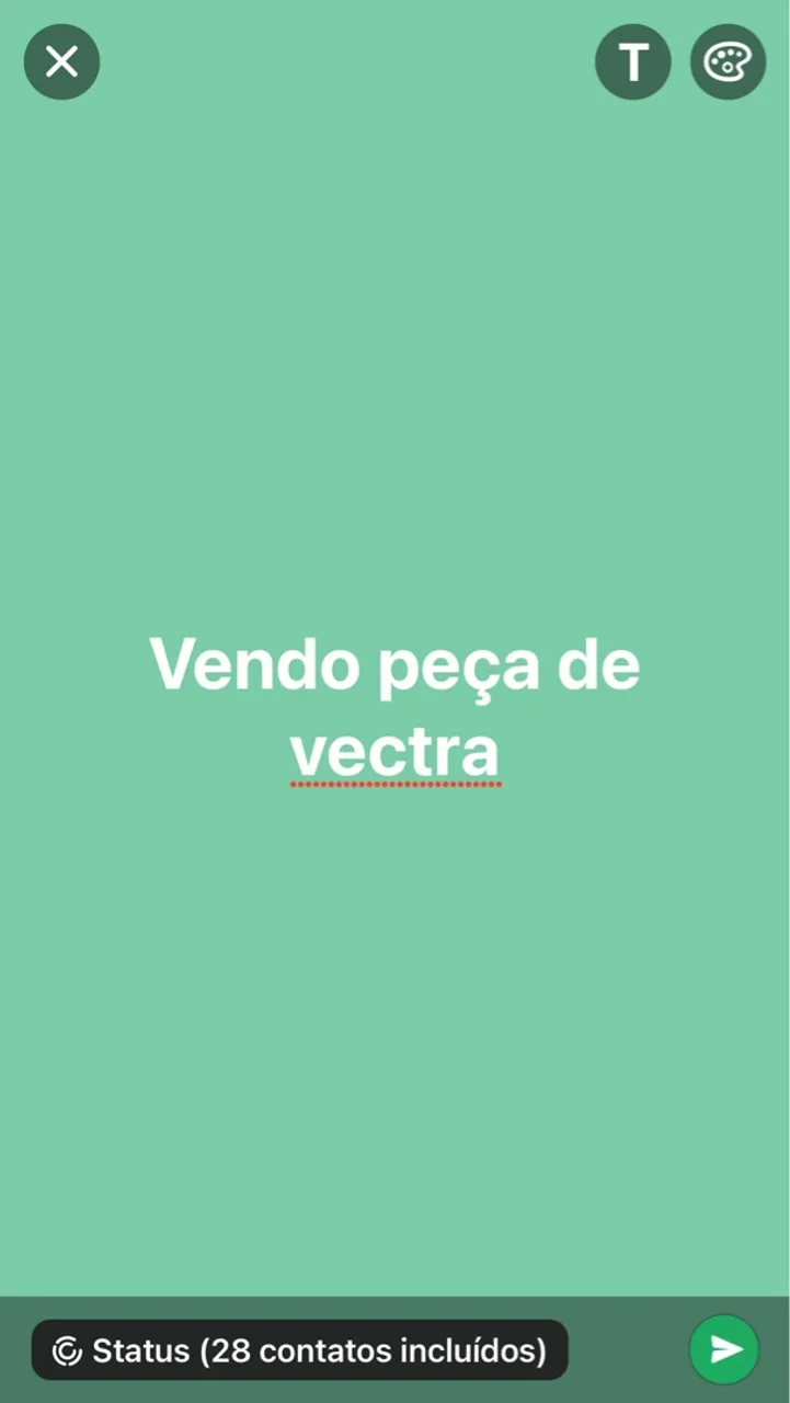 Vectra pra retiradas de peças