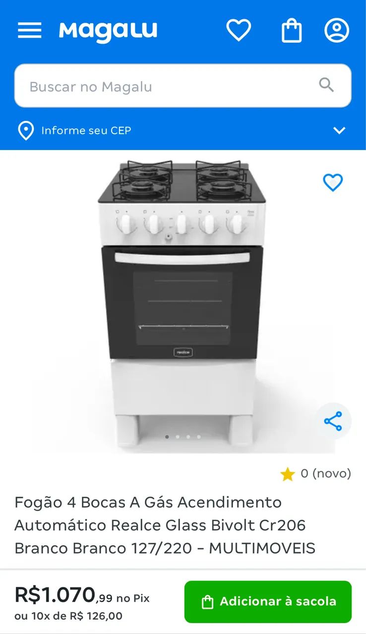 FOGAO REALCE ARES GLASS (NOVO) - Foto 2