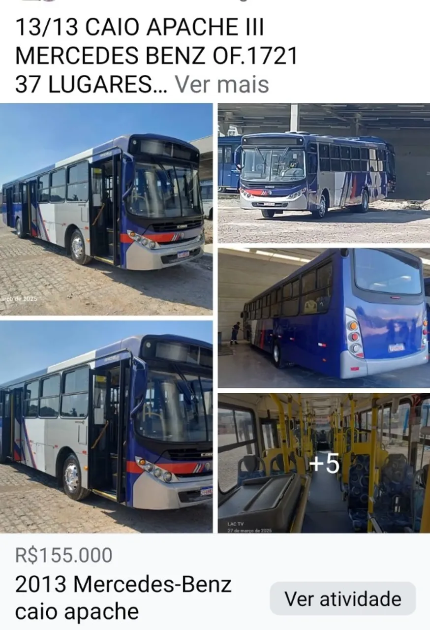 LOTE DE 14 ONIBUS OF.1721 - 38 LUGARES 3 PORTAS