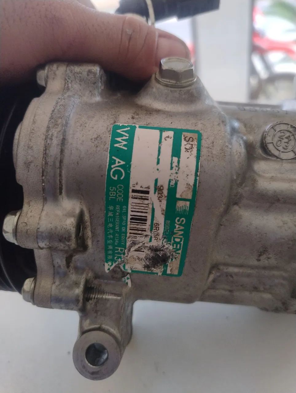Compressor do gol/Fox/Saveiro/Voyage msi (sanden) - Foto 2