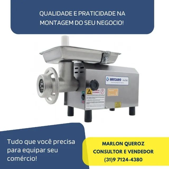 Moedor de Carne Boca 8 Bivolt Inox