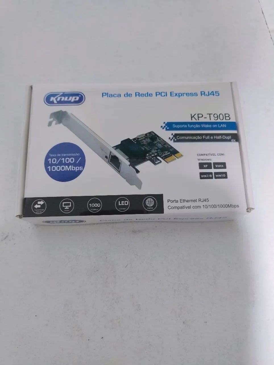 Placa de Rede PCI Express RJ45 Knup Alta Performance 