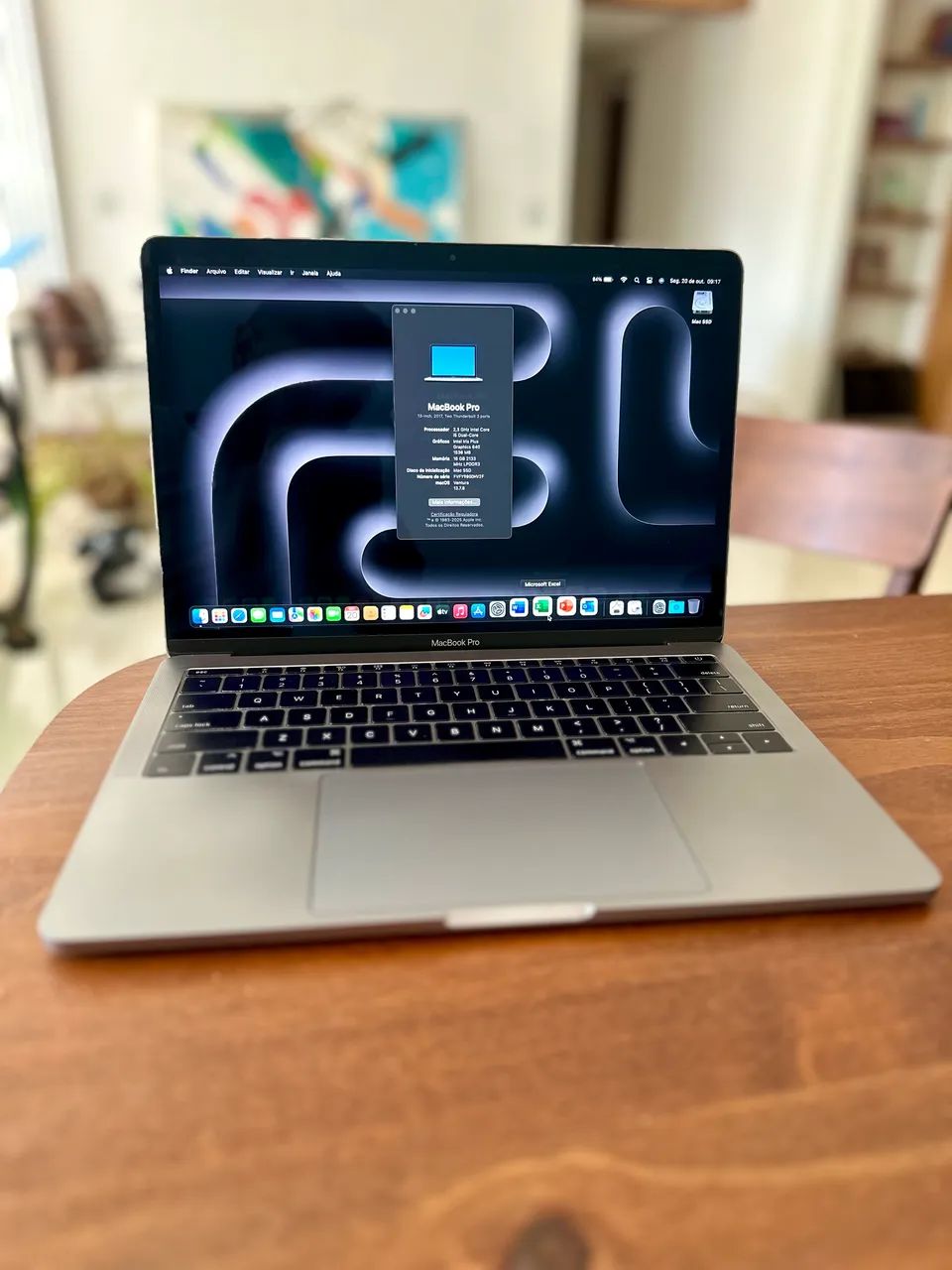 MacBook Pro 13, 2018, 16G Ram, i5, + 2.1 Terra Memória SSD+Sd