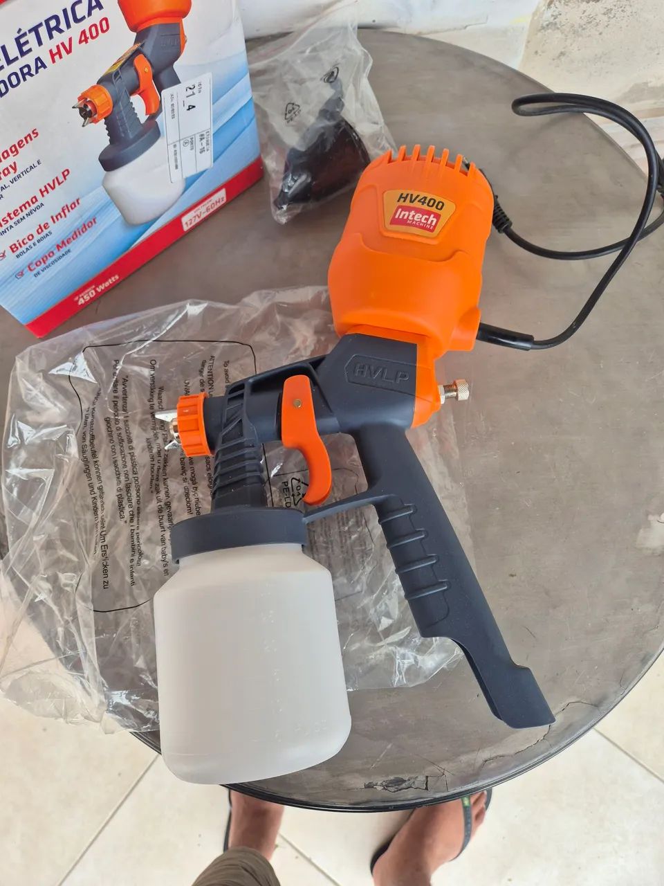 Pistola Pulverizadora Elétrica 450w Hv400<br>127v Intech 127v