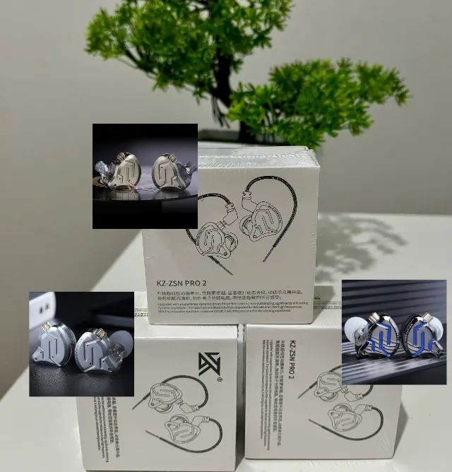 KZ ZSN Pro 2 Fone de ouvido intra-auriculares GOLD, SILVER e BLUE Sem Microfone