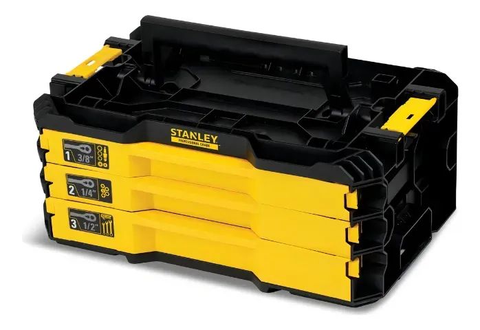 Caixa de Ferramentas Stanley 203 Peças 3 Gavetas STMT17993 - Completa + Pronta Entrega - Foto 3