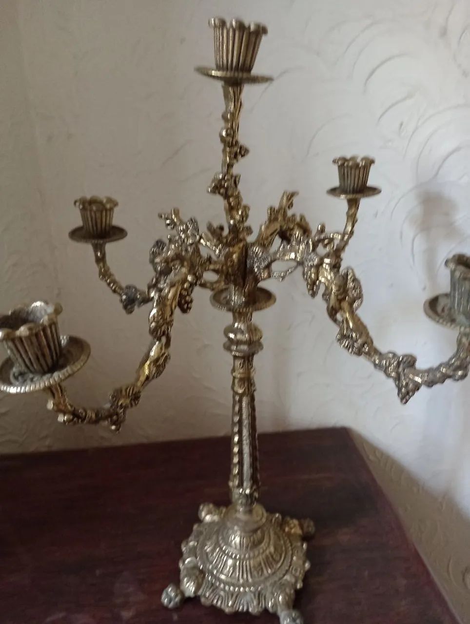 Par de candelabros antigos - Foto 5