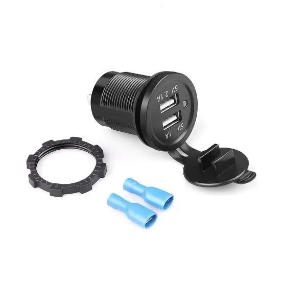 Tomada USB Dupla 5V 2.1A - Carregamento Rápido para carro - Foto 2