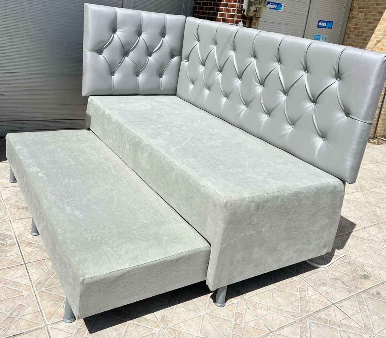 BI cama completa com cabeceira modelo L