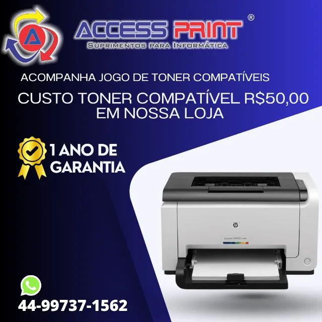 Impressora hp laser colorida cp1025 1 ano de garantia  - Foto 3