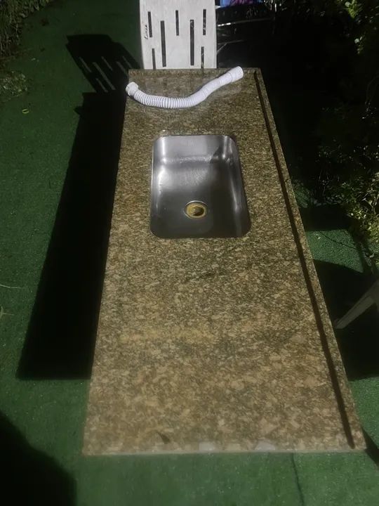 Pia de Granito com Cuba de Aço Inox - Foto 5