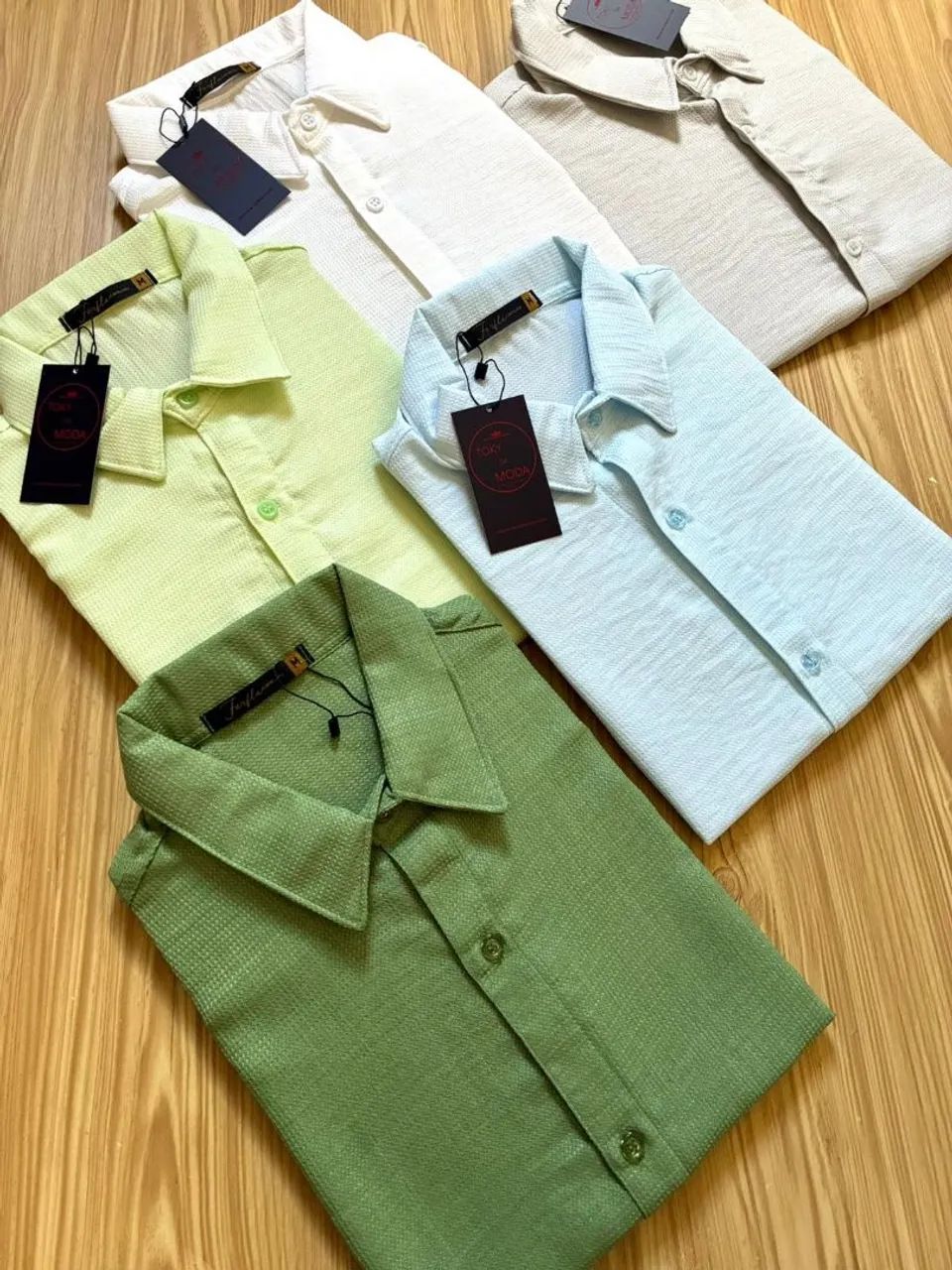 Camisa Botão Texturizada 