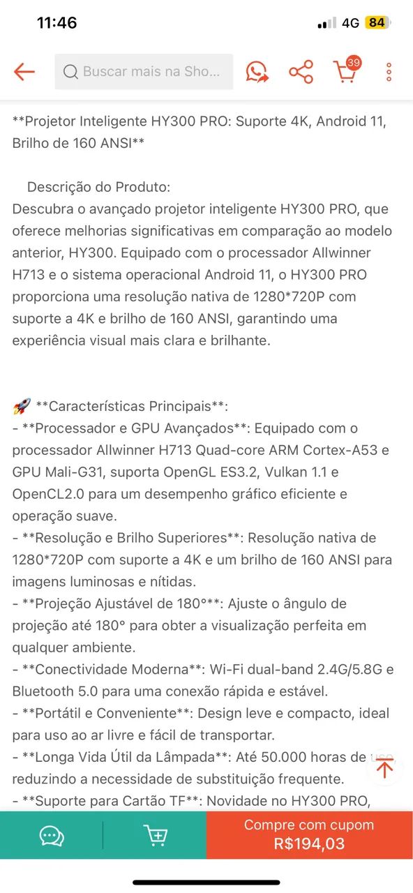 Projetor 4k hd  - Foto 5