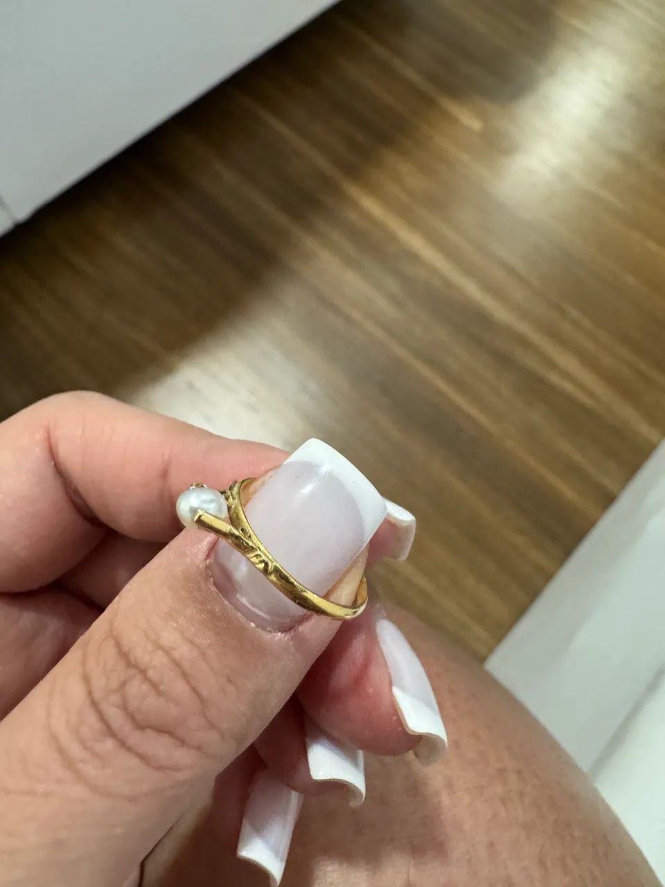 Vendo anel de ouro com pérola  - Foto 3
