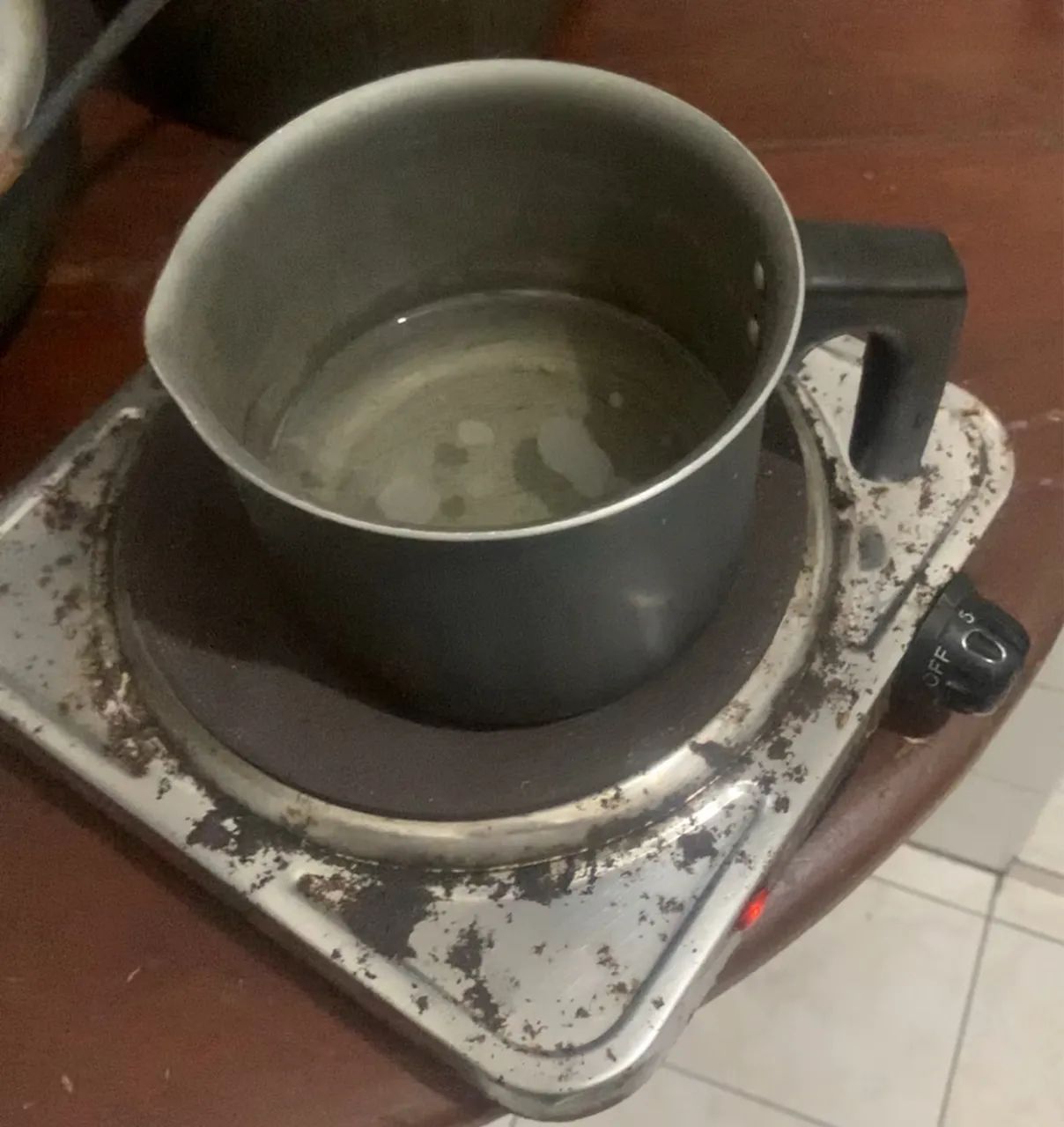 Fogão elétrico funcionando 