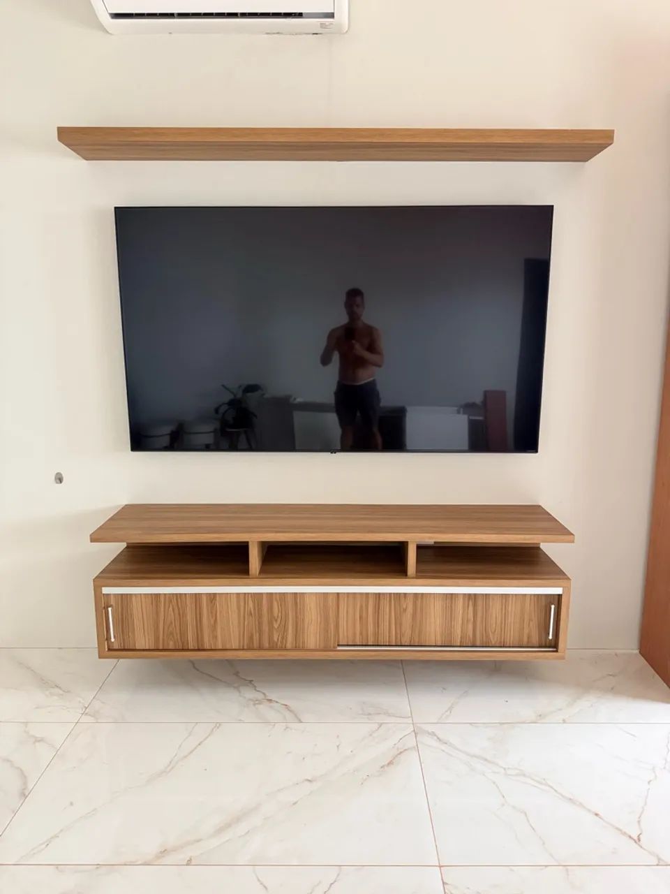 Rack com Prateleira Flutuante - 100% MDF - Foto 5