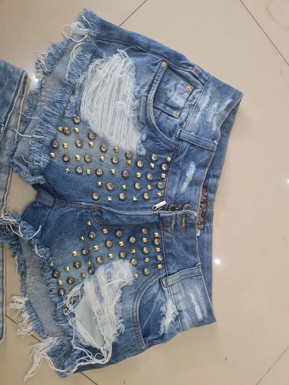 Bermuda jeans feminina