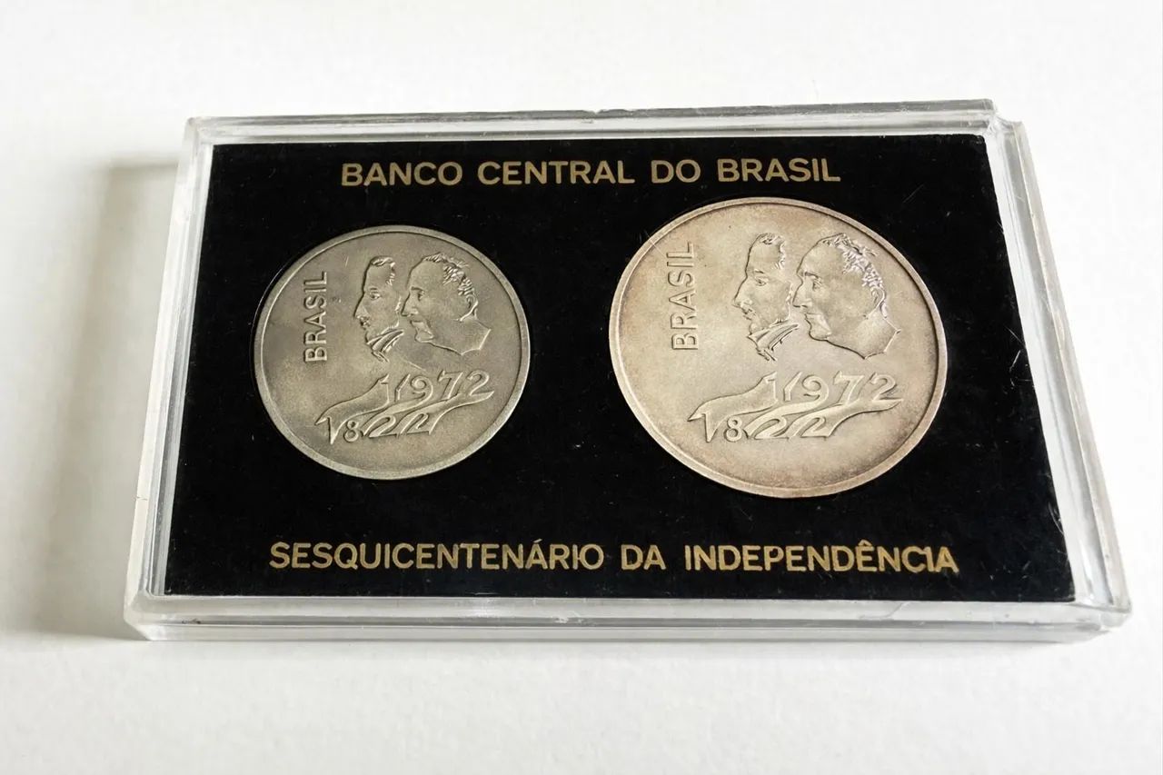 Banco del Mutuo Soccorso 2CD Darwin! 未開封 Moeda de 1 e 20 cruzeiros 1972 sesquicentenário da independência