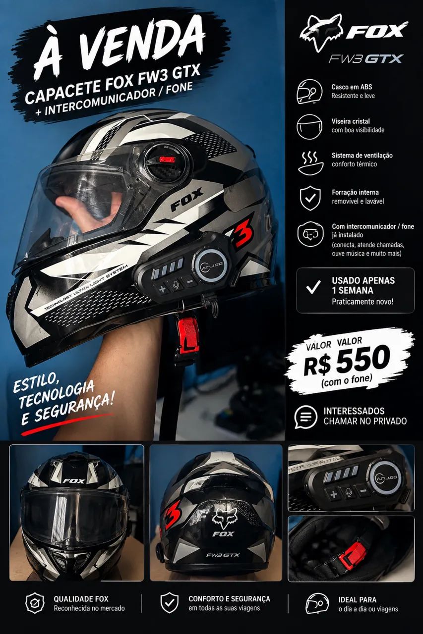 Capacete fw3