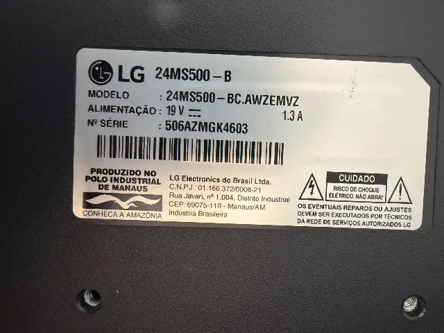 Monitor LG 24" 100hz 24MS500-B - Seminovo, Completo e Funcionando Perfeitamente - Foto 3