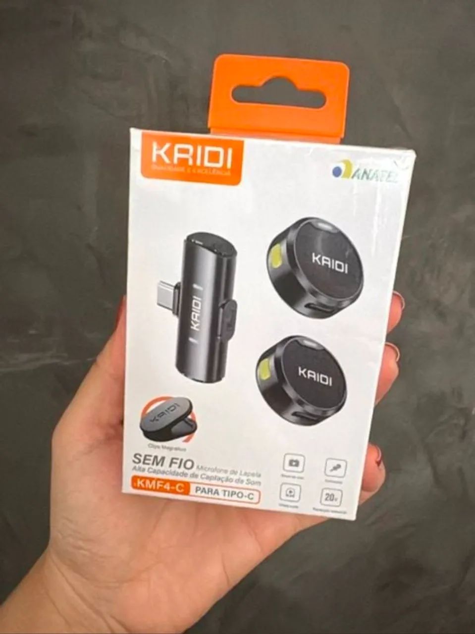 Microfone de lapela Kaidi
