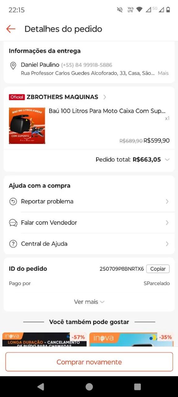Baú 100 Litros ,  ICBRAS com suporte  - Foto 3