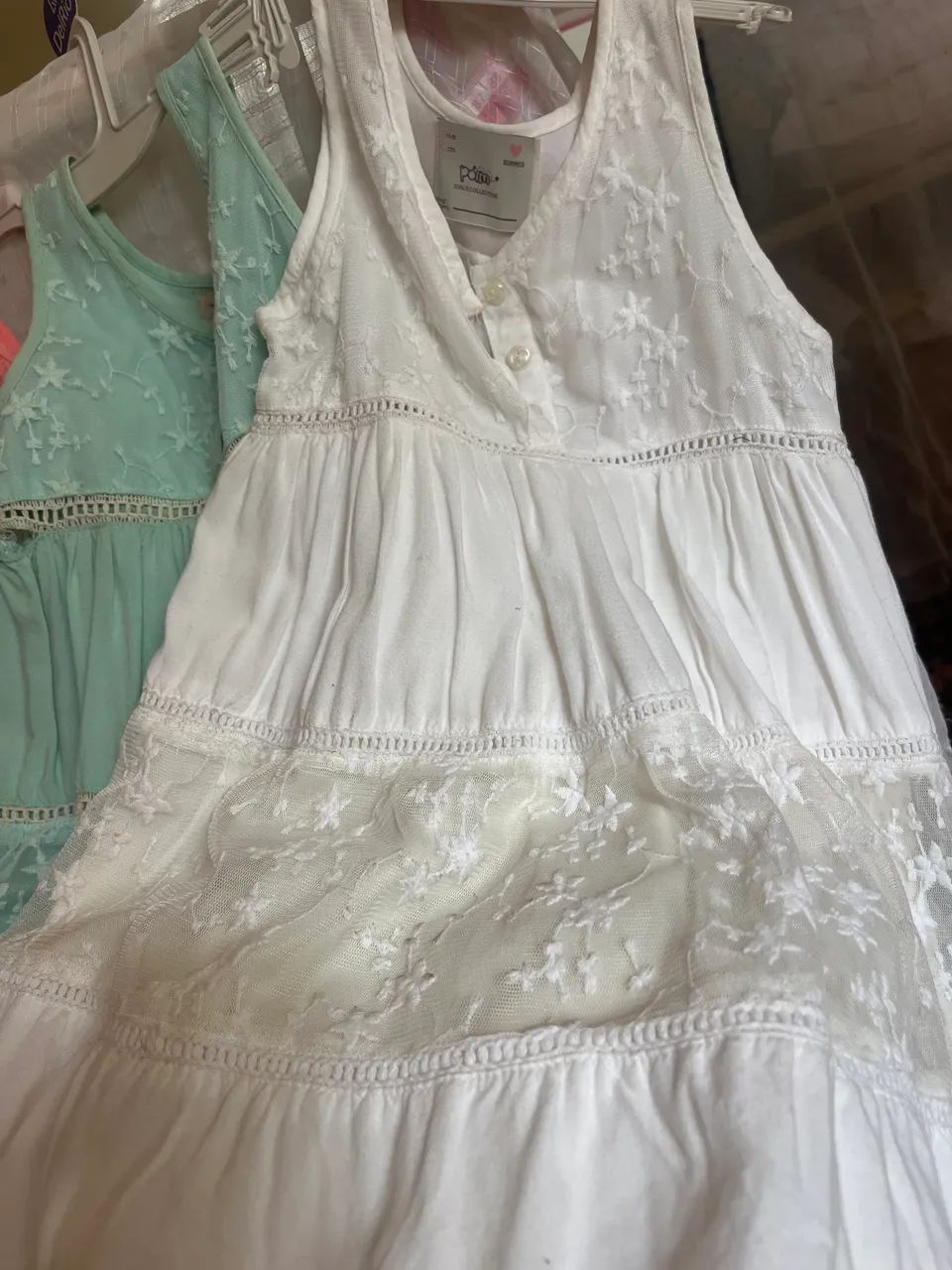 Vestidos infantis lote com 3 unidades  - Foto 3