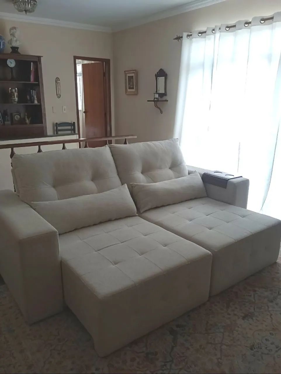 Vendo lindo sofá em linho436600682096906240