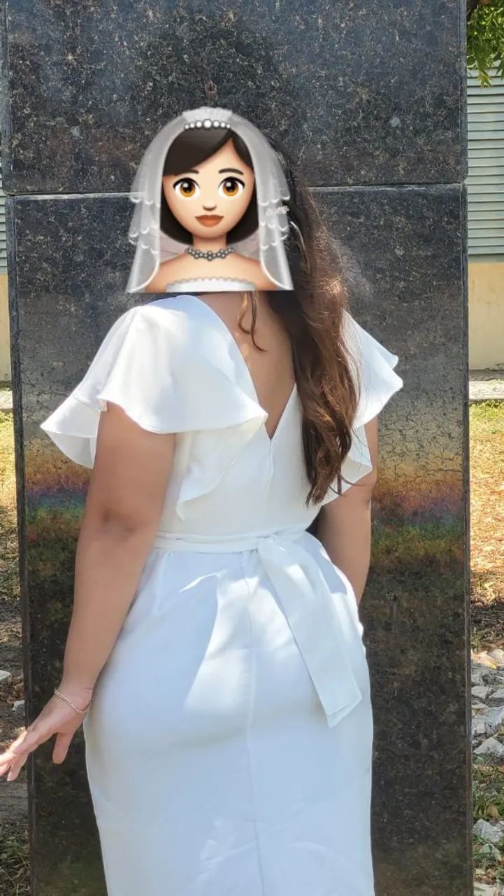 VESTIDO DE NOIVA CIVIL - VESTIDO BRANCO - Foto 2