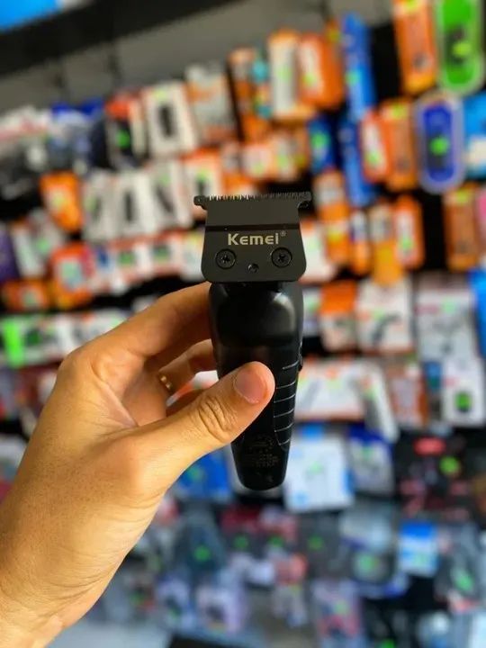 Máquina De Acabamento Kemei KM-2299 Profissional Black Original - Foto 3