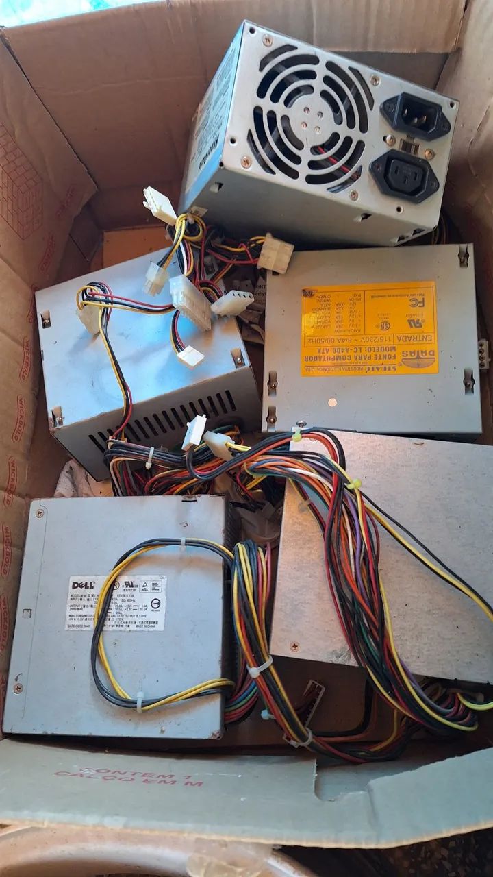 Gabinete e fontes usadas e também pc montado  - Foto 5
