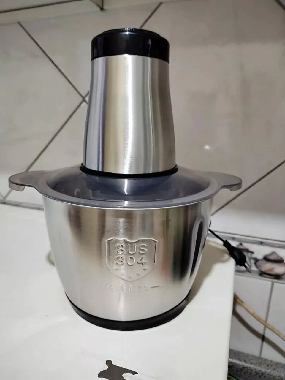 Moedor Elétrico Triturador Potente para Carne, Legumes e Temperos + Entrega gratis  - Foto 5