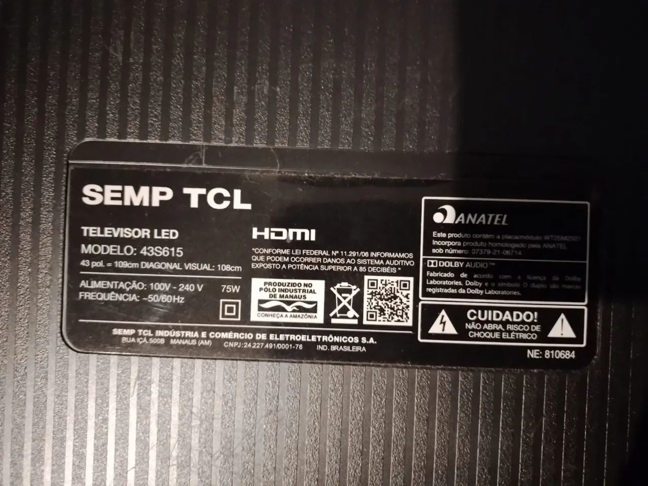Tv TCL 43 polegadas com defeito  - Foto 3