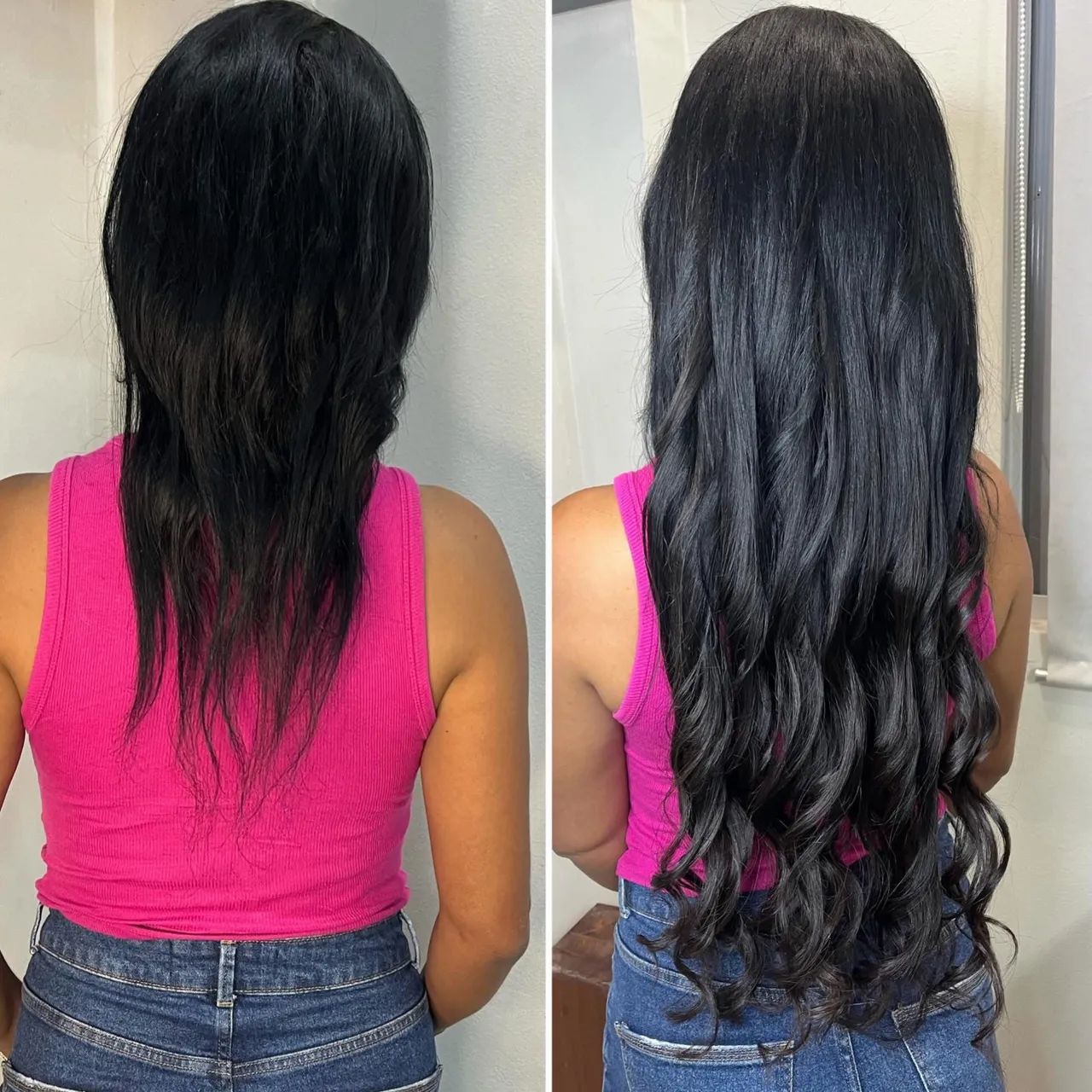 Cabelo 100% humano ondulado 65cm