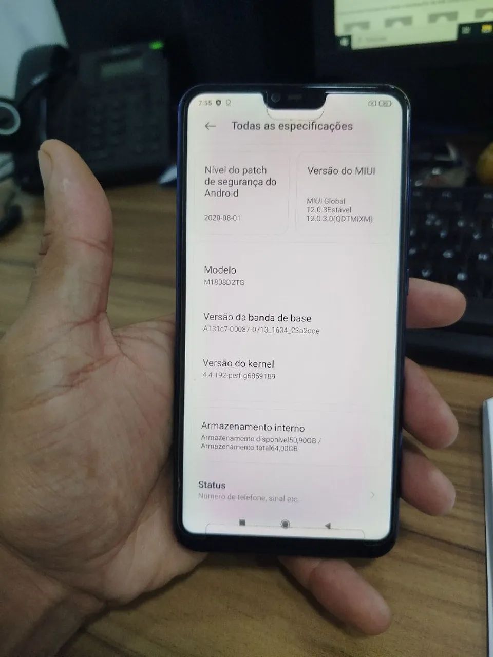 Celular xiaome mi 8 lite, 64G