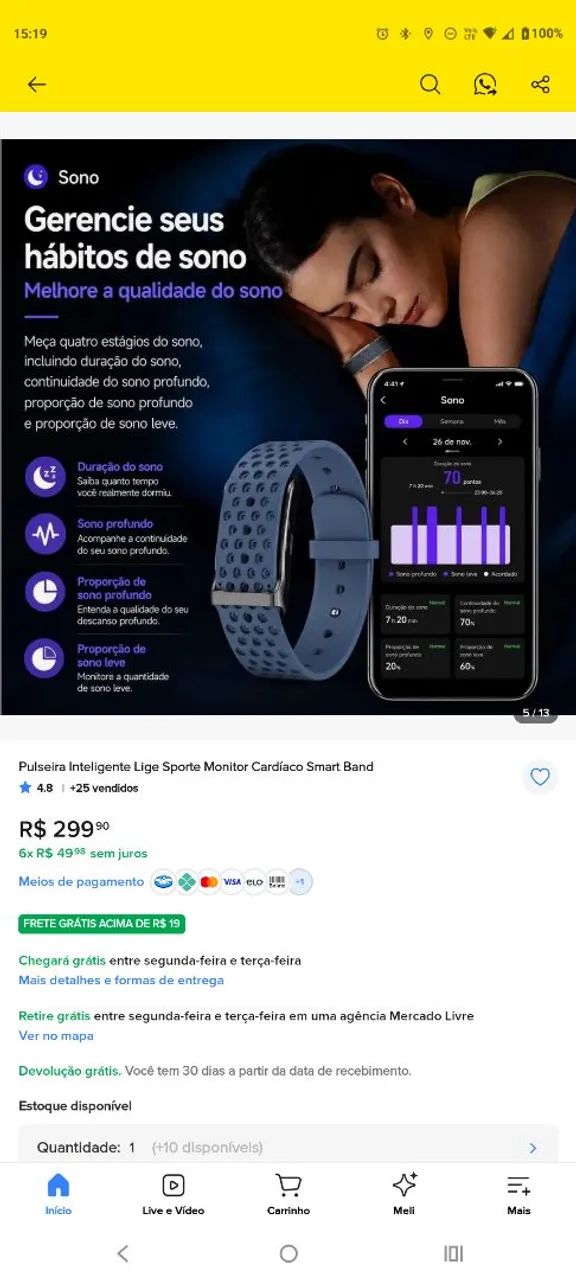 Pulseira inteligente  - Foto 5