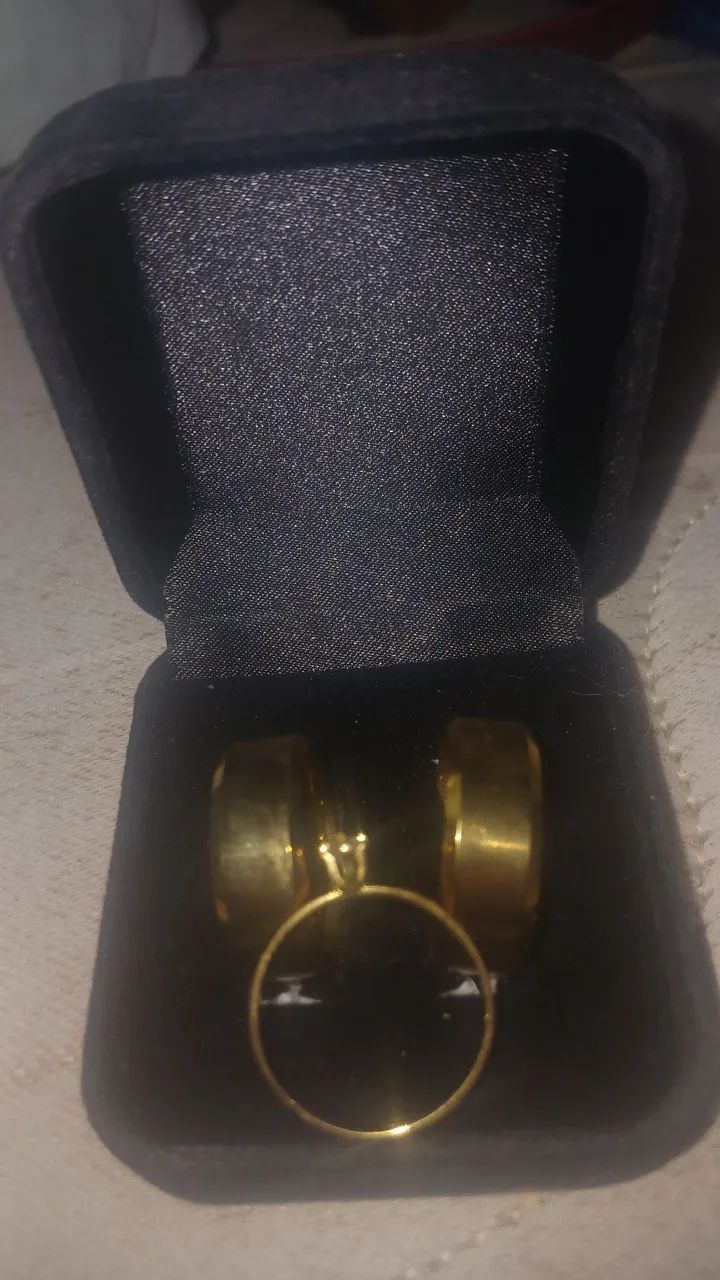 Conjunto aliança com anel solitário  - Foto 2