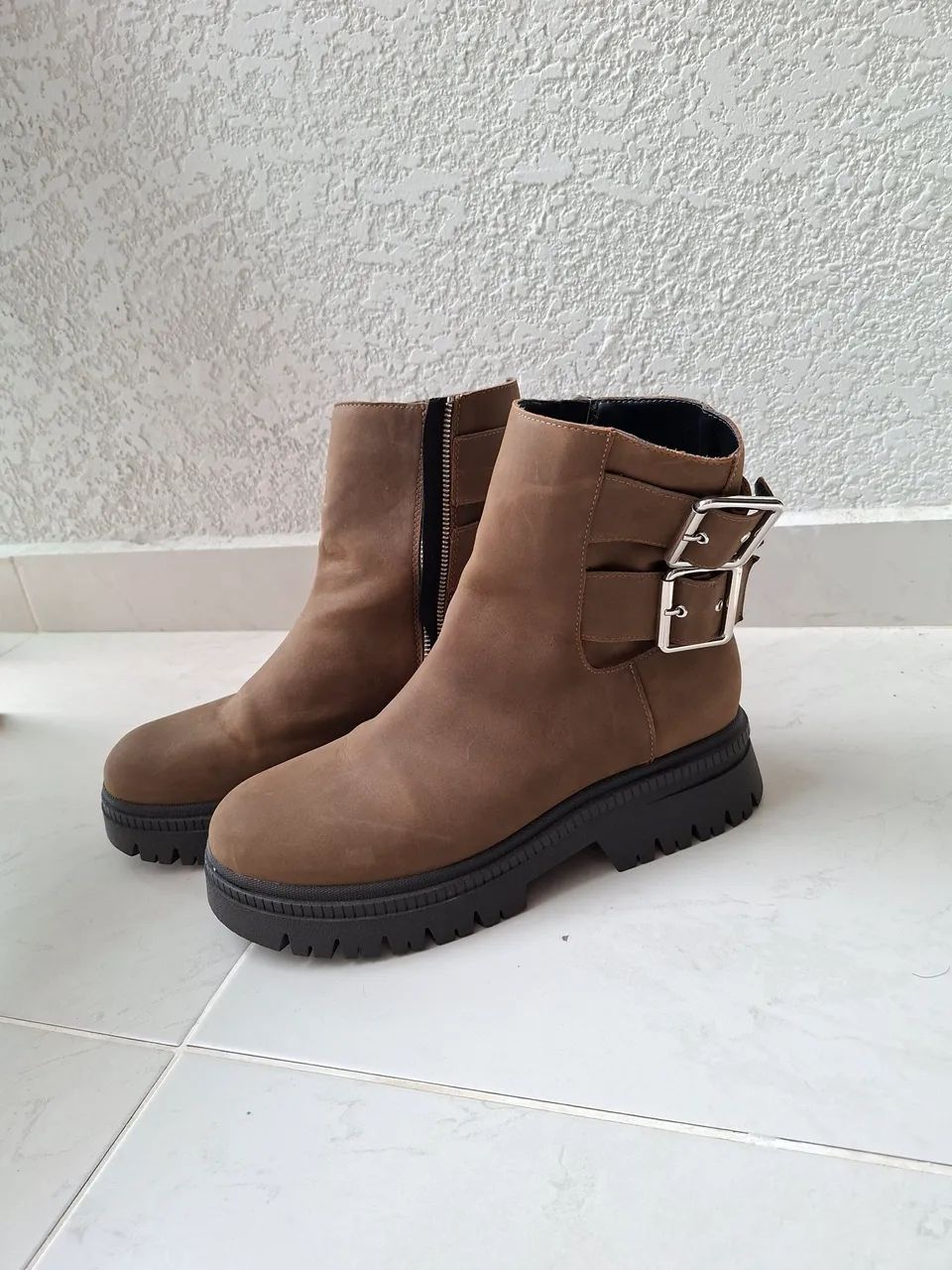 Bota Couro Marrom ZARA - Foto 2