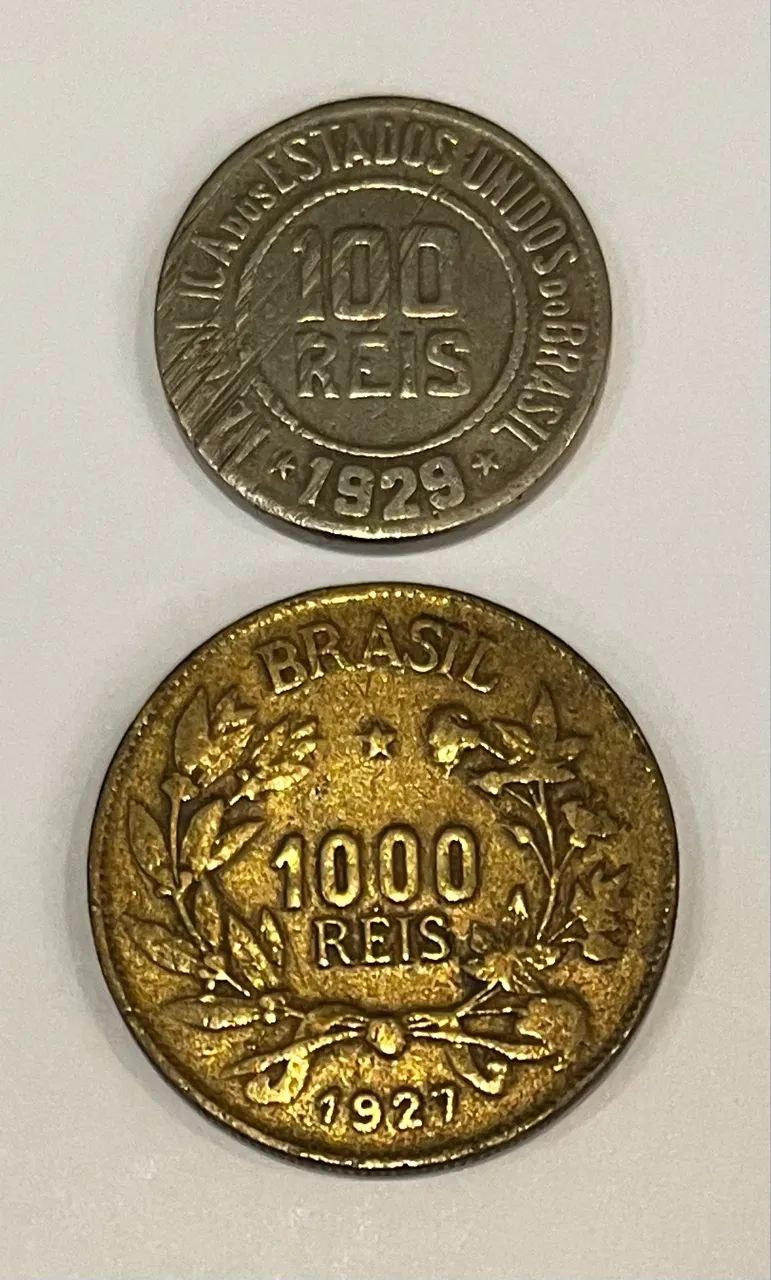 Moedas Antigas - Réis 1927 - 1929