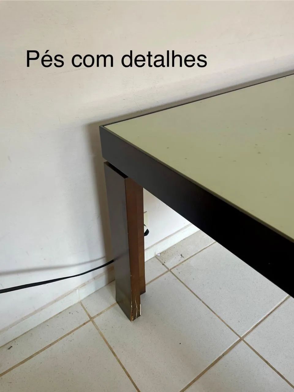 Glass-top dining table for 8 people